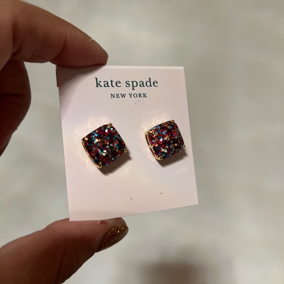 Kate Spade Multicolored Glitter Stud Earrings - Picture 5 of 8